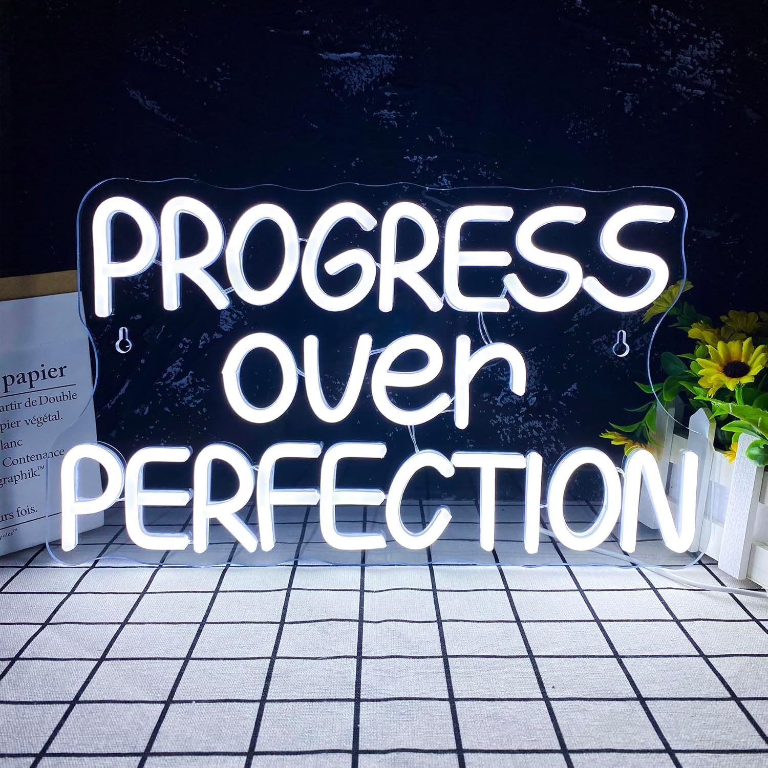 Home Gym Neon Sign - Letreiro de Neon LED 'Progresso Acima