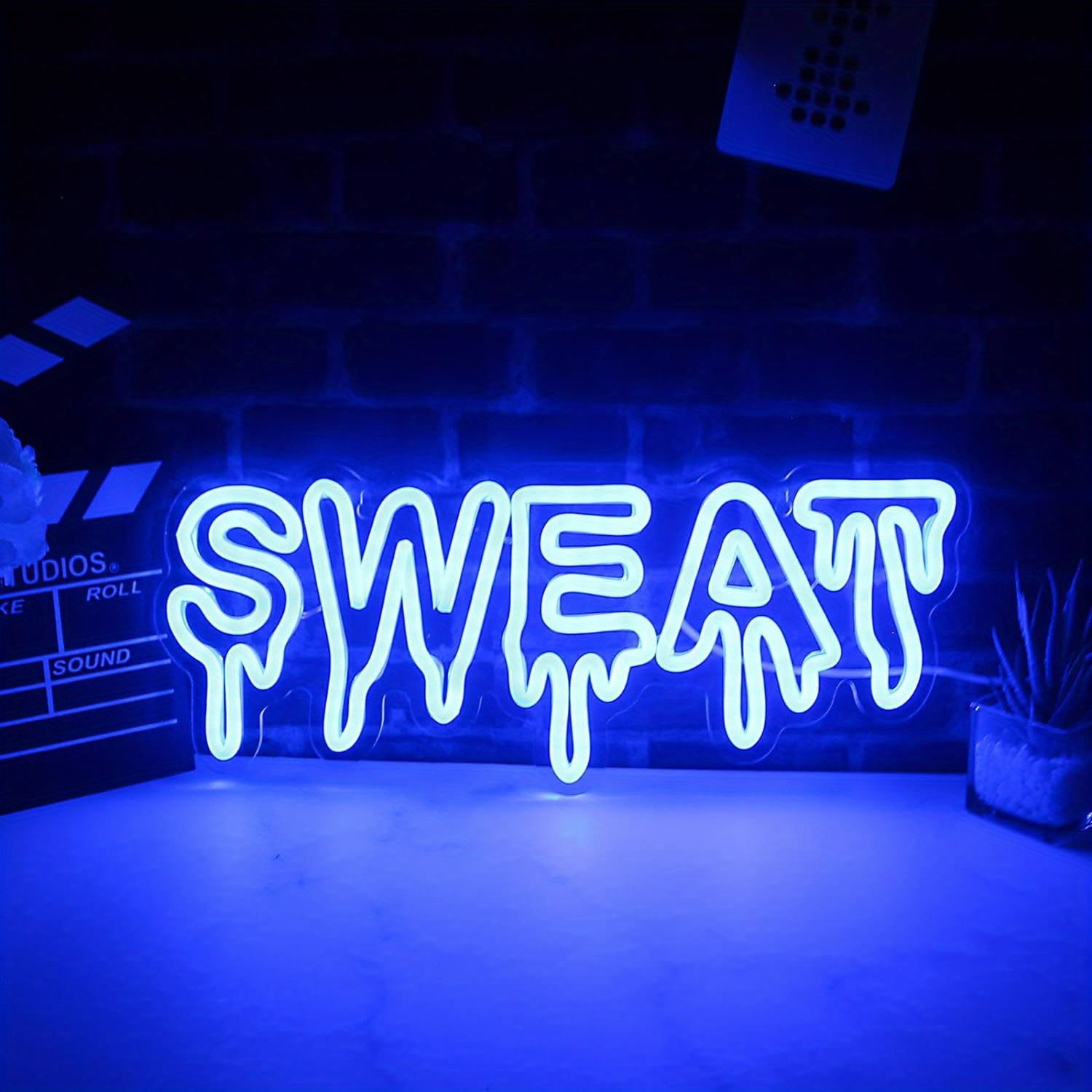 Home Gym Neon Sign - Letreiro de LED Neon Azul com
