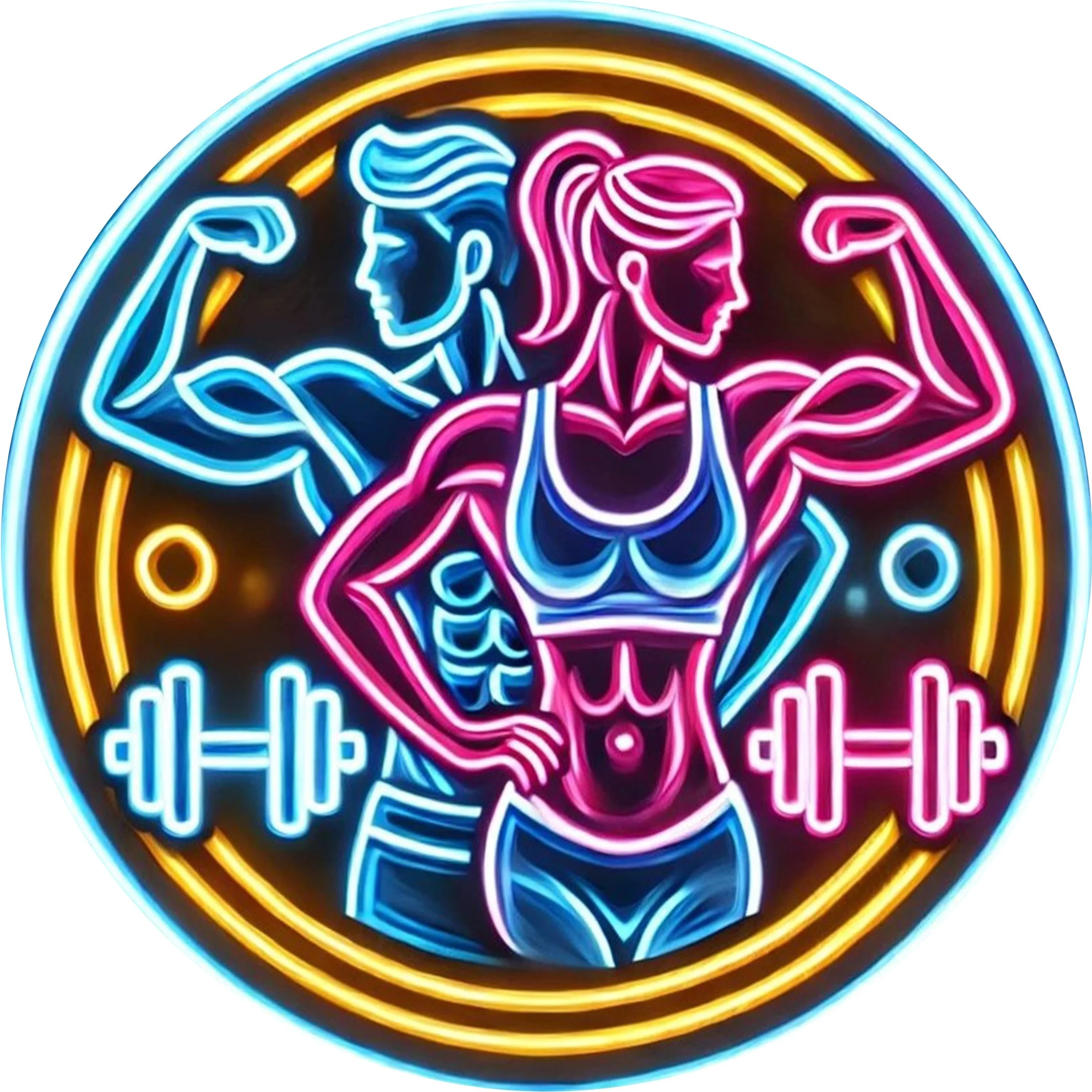 Home Gym Neon Sign - Placa de Metal 2D Neon para