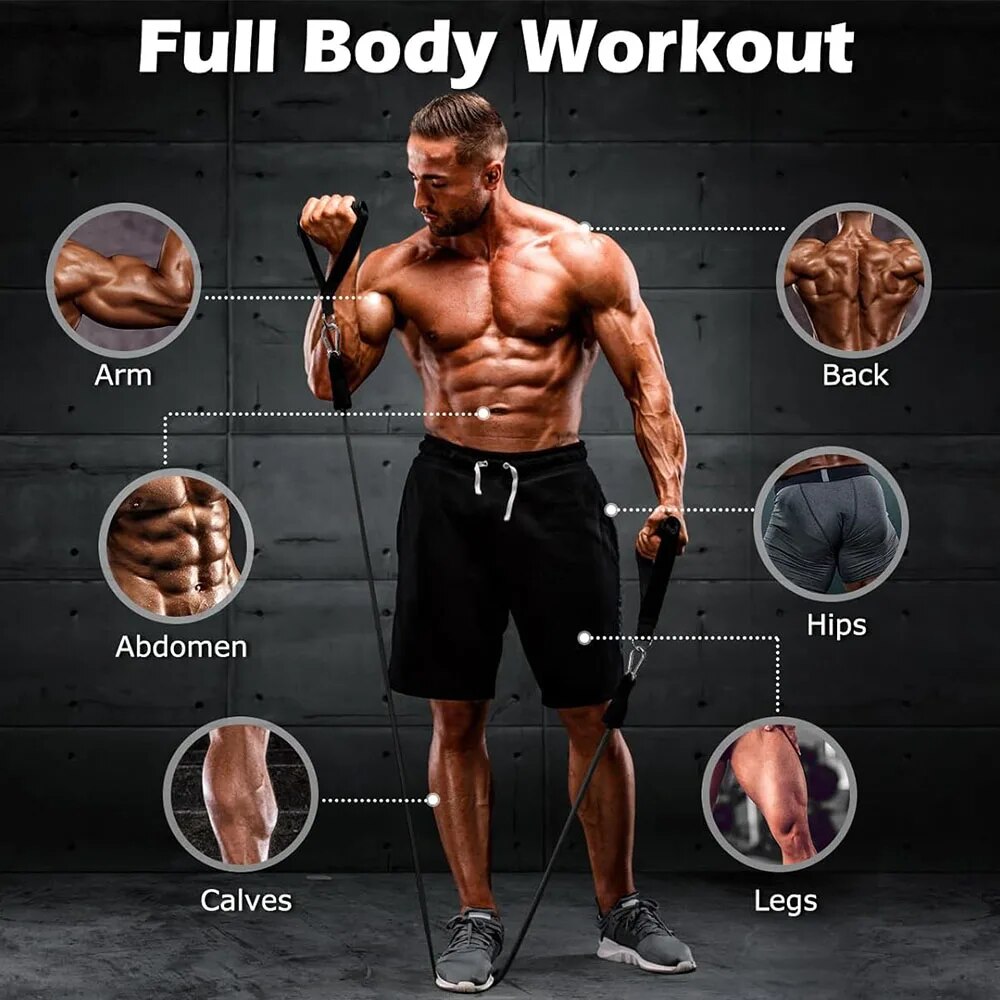 Conjunto de faixas de resistên - Home Gym Routine avaliação e preço