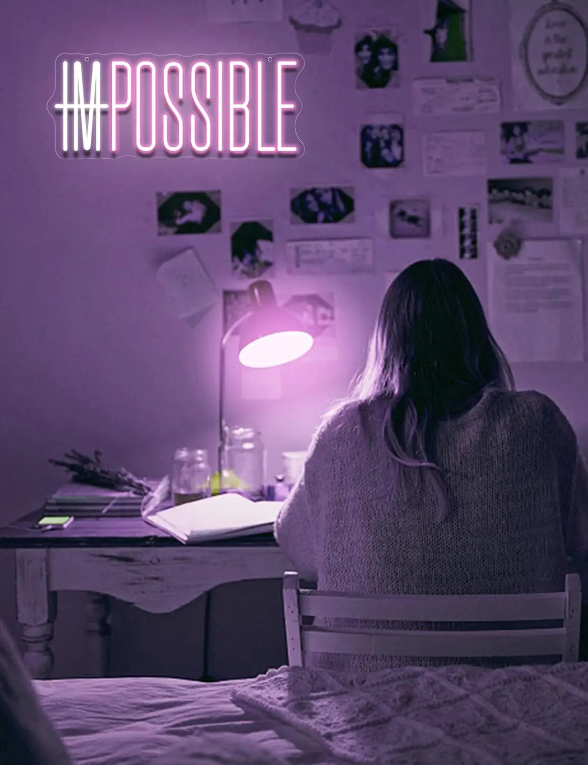 Letreiro Neon 'I'm Possible' c - Home Gym Neon Sign avaliação e preço
