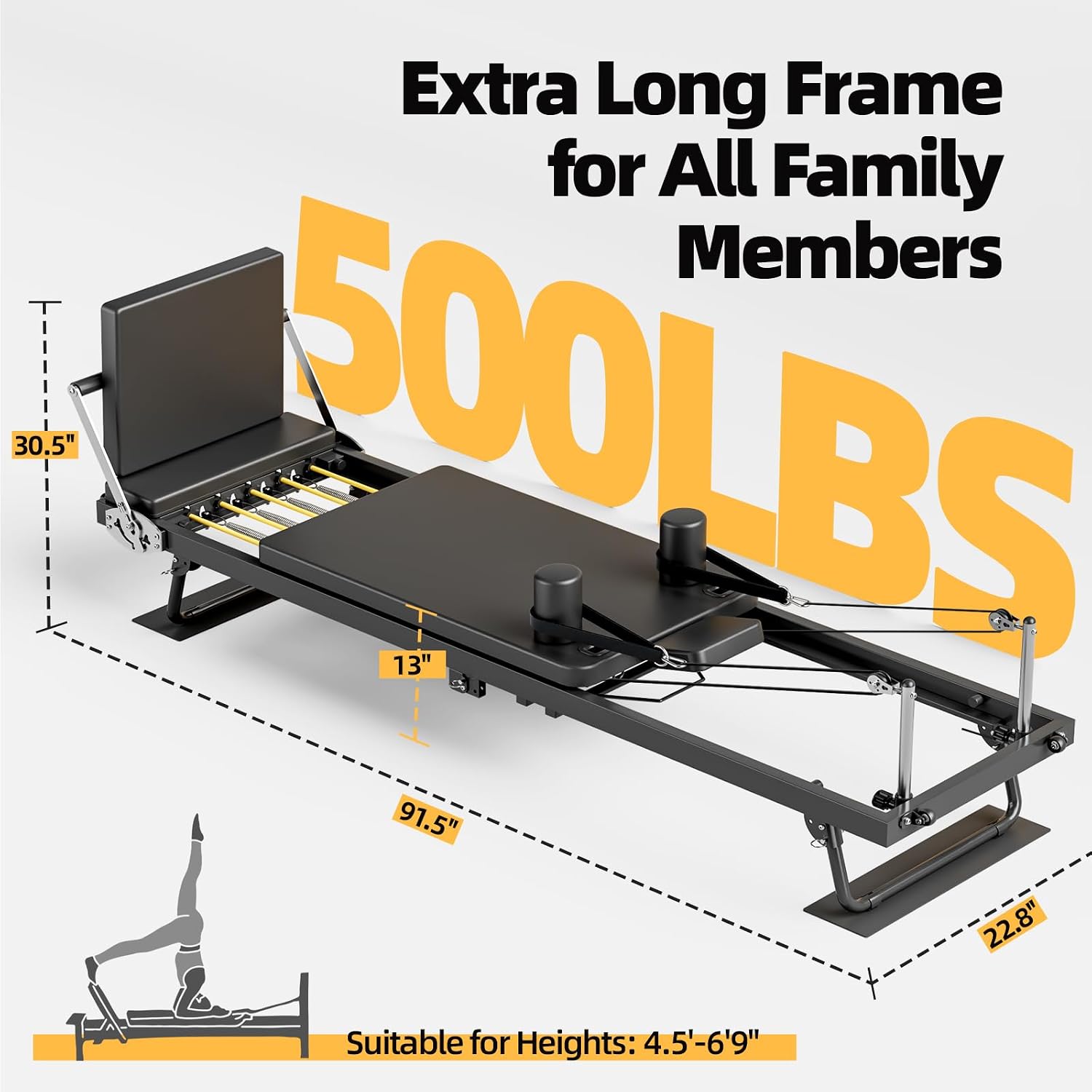 Máquina de Pilates Dobrável, E - Leg Home Gym Workout avaliação e preço